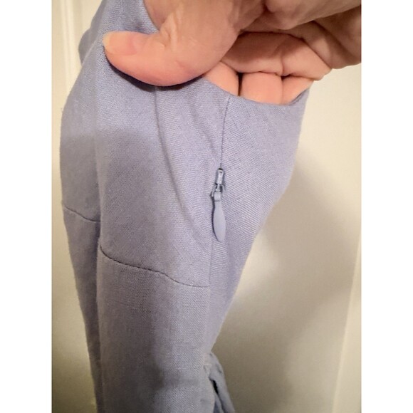 Banana Republic Sky Blue  Linen Blend Wrap Midi Dress Size 4 $150 - Picture 5 of 7